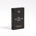 Black card deck packaging with 'the Feel Better deck' text on a white background